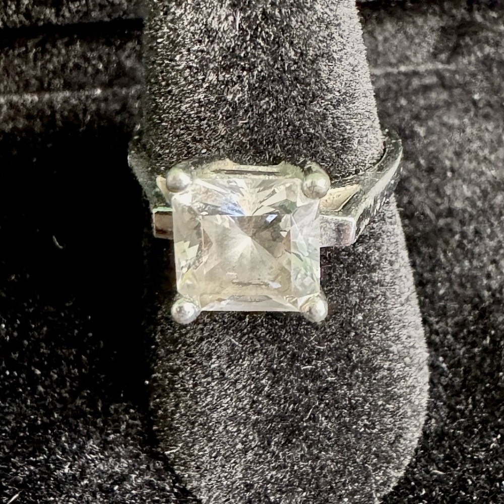 Utc (Ultimate Trading Company) .925 Sterling Square Cut Cz Diamond Ring